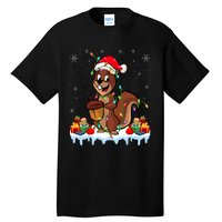 Chipmunk Wearing Santa Hat Xmas Chipmunk Lover Christmas Tall T-Shirt