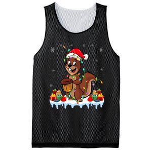 Chipmunk Wearing Santa Hat Xmas Chipmunk Lover Christmas Mesh Reversible Basketball Jersey Tank