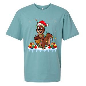 Chipmunk Wearing Santa Hat Xmas Chipmunk Lover Christmas Sueded Cloud Jersey T-Shirt