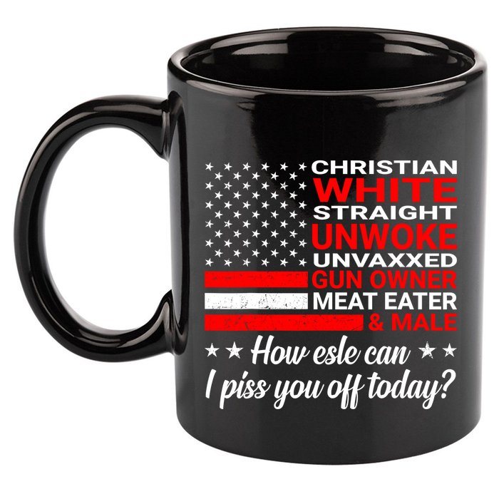 Christian White Straight Unwoke Unvaxxed Gun Owner 11oz C Handle Ceramic Mug