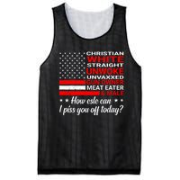 Christian White Straight Unwoke Unvaxxed Gun Owner Mesh Reversible Basketball Jersey Tank