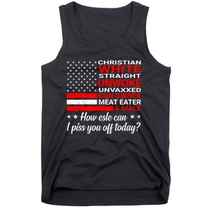 Christian White Straight Unwoke Unvaxxed Gun Owner Tank Top