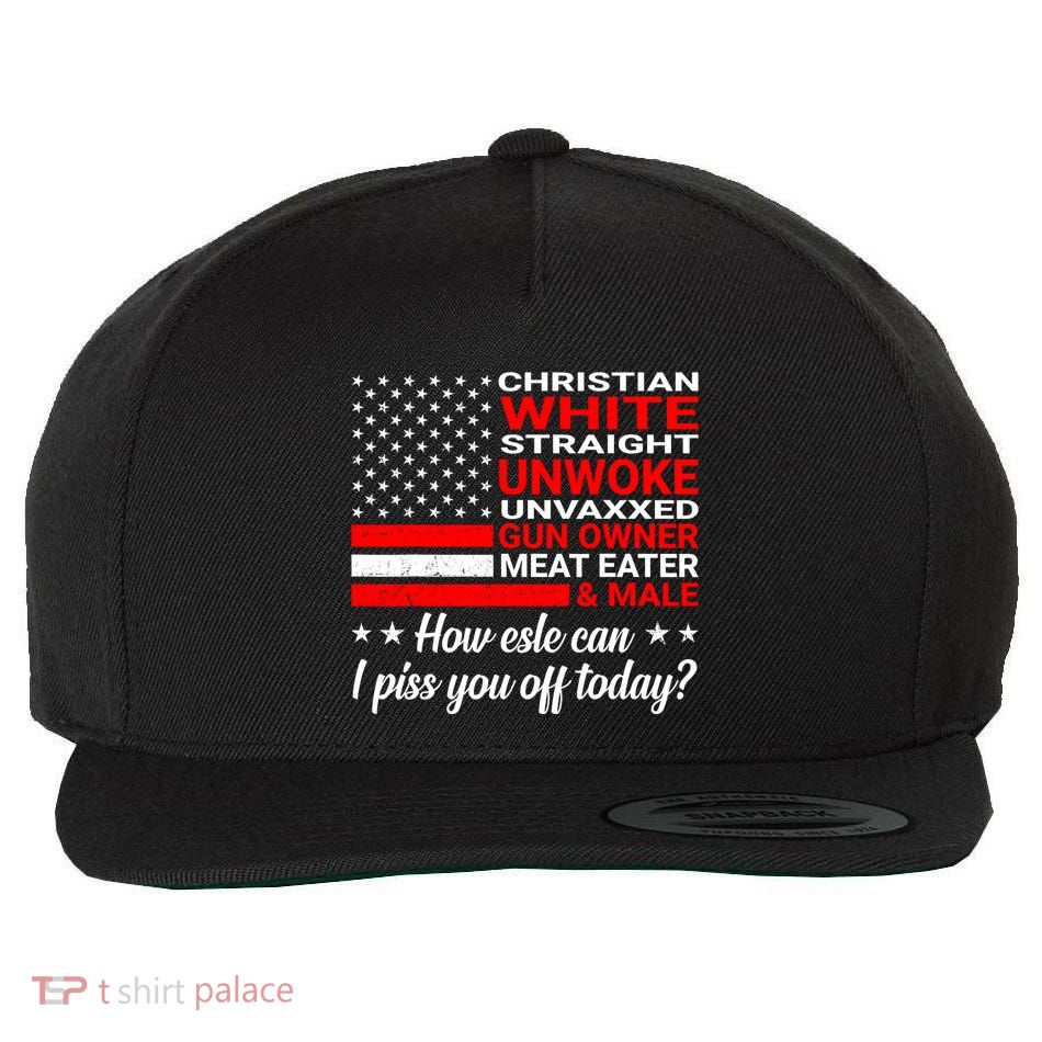 Christian White Straight Unwoke Unvaxxed Gun Owner Wool Snapback Cap