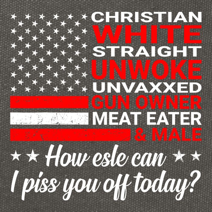 Christian White Straight Unwoke Unvaxxed Gun Owner Cotton Canvas Backpack