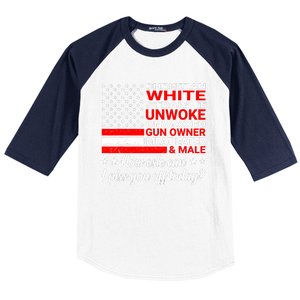 Christian White Straight Unwoke Unvaxxed Gun Owner Baseball Sleeve Shirt