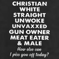 Christian White Straight Unwoke Unvaxxed Gun Owner Meat Eater Male How Else Can 7 Panel Mesh Trucker Snapback Hat