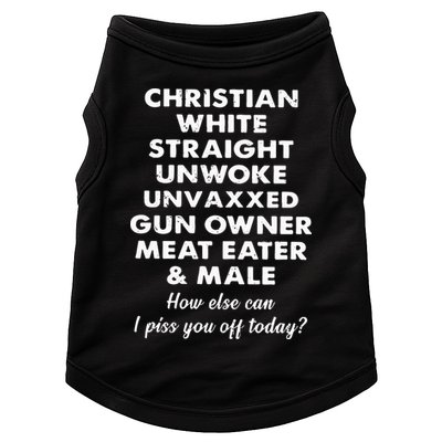 Christian White Straight Unwoke Unvaxxed Gun Owner Meat Eater Male How Else Can Doggie Tank