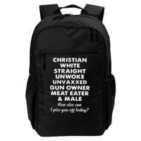 Christian White Straight Unwoke Unvaxxed Gun Owner Meat Eater Male How Else Can Backpack
