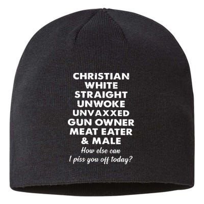 Christian White Straight Unwoke Unvaxxed Gun Owner Meat Eater Male How Else Can Sustainable Beanie