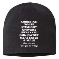 Christian White Straight Unwoke Unvaxxed Gun Owner Meat Eater Male How Else Can Sustainable Beanie