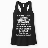 Christian White Straight Unwoke Unvaxxed Gun Owner Meat Eater Male How Else Can Womens Tank Top