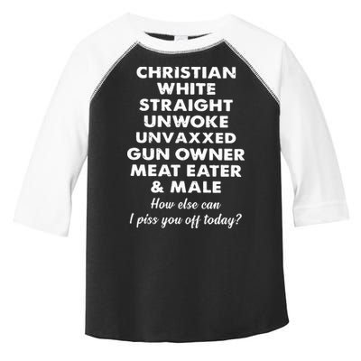 Christian White Straight Unwoke Unvaxxed Gun Owner Meat Eater Male How Else Can Toddler Fine Jersey T-Shirt