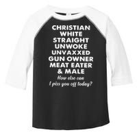 Christian White Straight Unwoke Unvaxxed Gun Owner Meat Eater Male How Else Can Toddler Fine Jersey T-Shirt