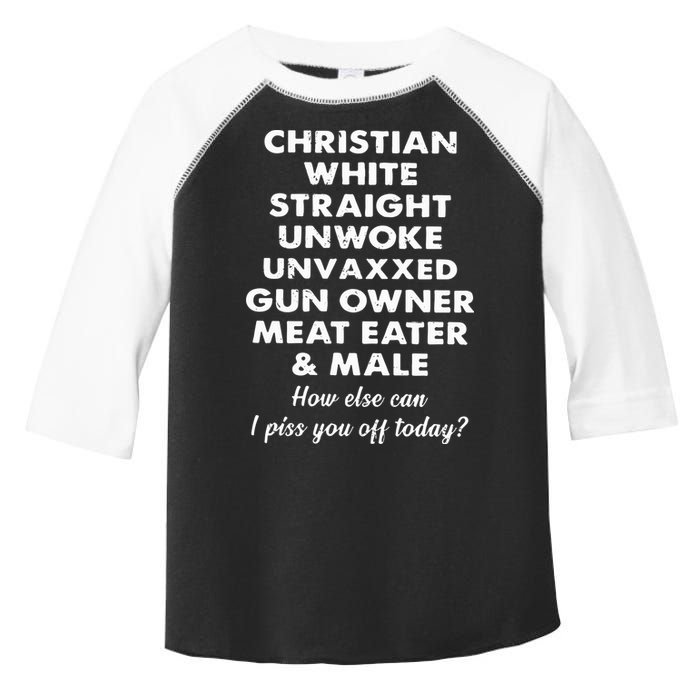 Christian White Straight Unwoke Unvaxxed Gun Owner Meat Eater Male How Else Can Toddler Fine Jersey T-Shirt