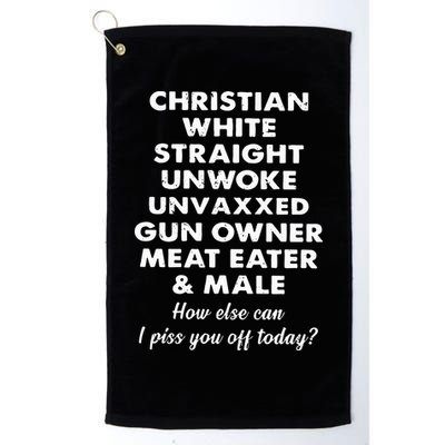 Christian White Straight Unwoke Unvaxxed Gun Owner Meat Eater Male How Else Can Golf Towel