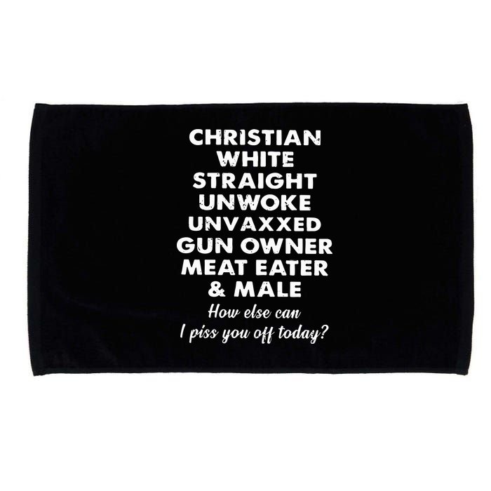 Christian White Straight Unwoke Unvaxxed Gun Owner Meat Eater Male How Else Can Microfiber Hand Towel
