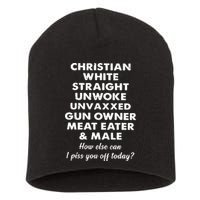 Christian White Straight Unwoke Unvaxxed Gun Owner Meat Eater Male How Else Can Short Acrylic Beanie