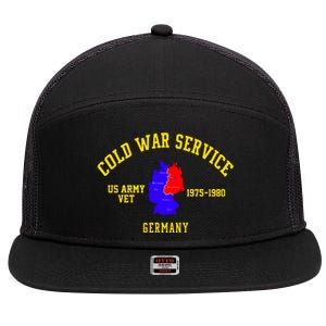 Cold War Service Germany US Army Veteran 1975 To 1980 7 Panel Mesh Trucker Snapback Hat