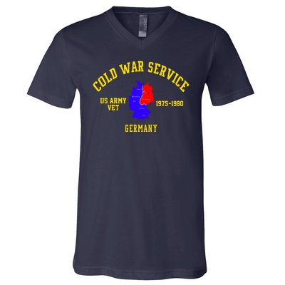 Cold War Service Germany US Army Veteran 1975 To 1980 V-Neck T-Shirt