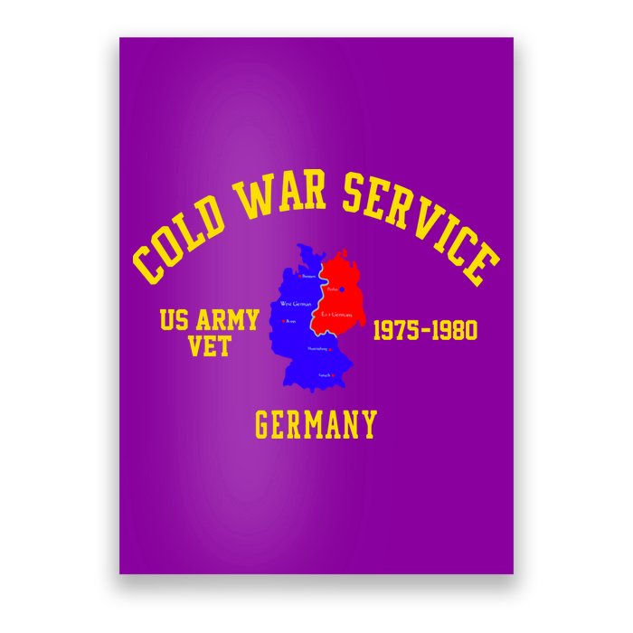 Cold War Service Germany US Army Veteran 1975 To 1980 Poster