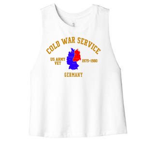 Cold War Service Germany US Army Veteran 1975 To 1980 Women's Racerback Cropped Tank