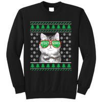 Cat With Sunglasses Meowy Ugly Christmas Sweater Sweatshirt