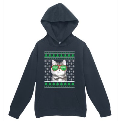 Cat With Sunglasses Meowy Ugly Christmas Sweater Urban Pullover Hoodie