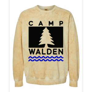 Camp Walden Summer Camp  Summer Camp Colorblast Crewneck Sweatshirt