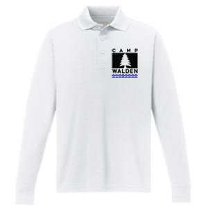 Camp Walden Summer Camp  Summer Camp Performance Long Sleeve Polo