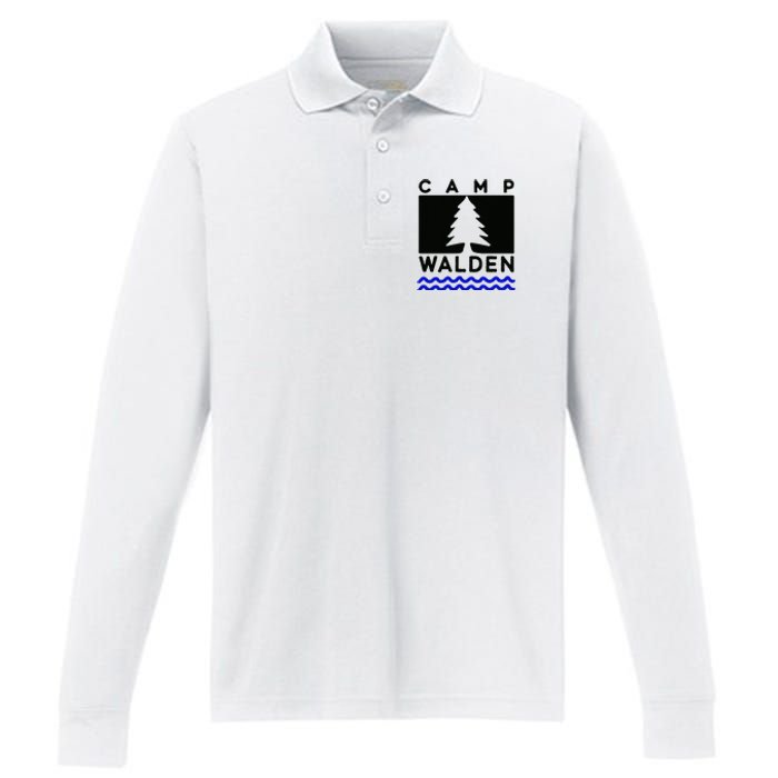 Camp Walden Summer Camp  Summer Camp Performance Long Sleeve Polo