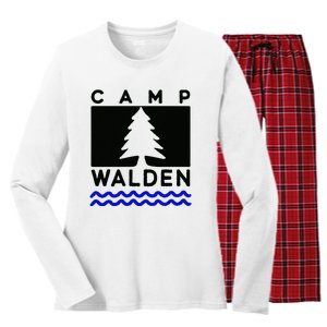 Camp Walden Summer Camp  Summer Camp Women's Long Sleeve Flannel Pajama Set 