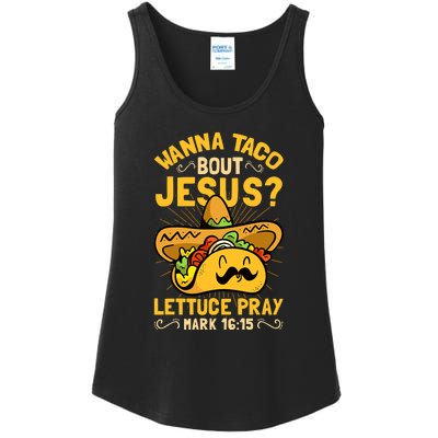 Christian Wanna Taco Bout Jesus Funny Ladies Essential Tank