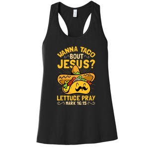 Christian Wanna Taco Bout Jesus Funny Women's Racerback Tank