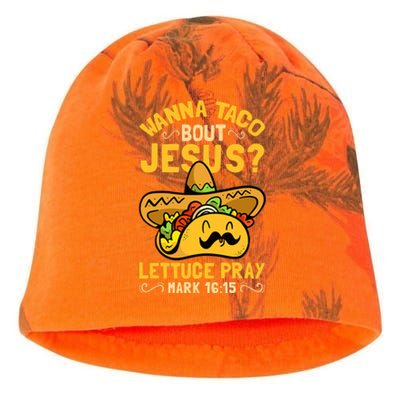 Christian Wanna Taco Bout Jesus Funny Kati - Camo Knit Beanie