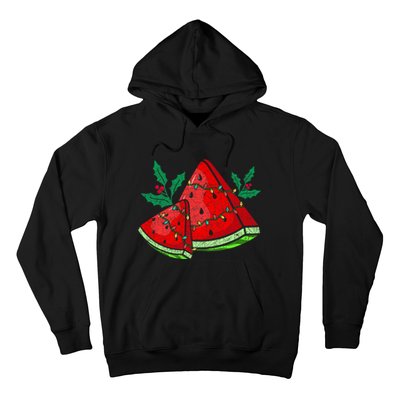 Christmas Watermelon Tropical Summer Christmas In July Hoodie