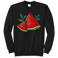 Christmas Watermelon Tropical Summer Christmas In July Sweatshirt