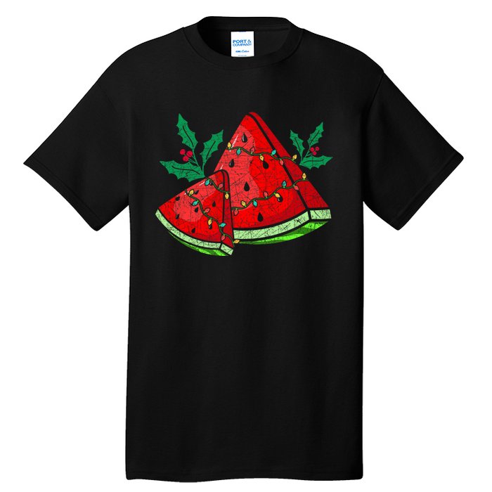 Christmas Watermelon Tropical Summer Christmas In July Tall T-Shirt