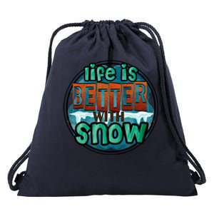 Cute Winter Time Snow Life Is Better With Snow Gift Drawstring Bag