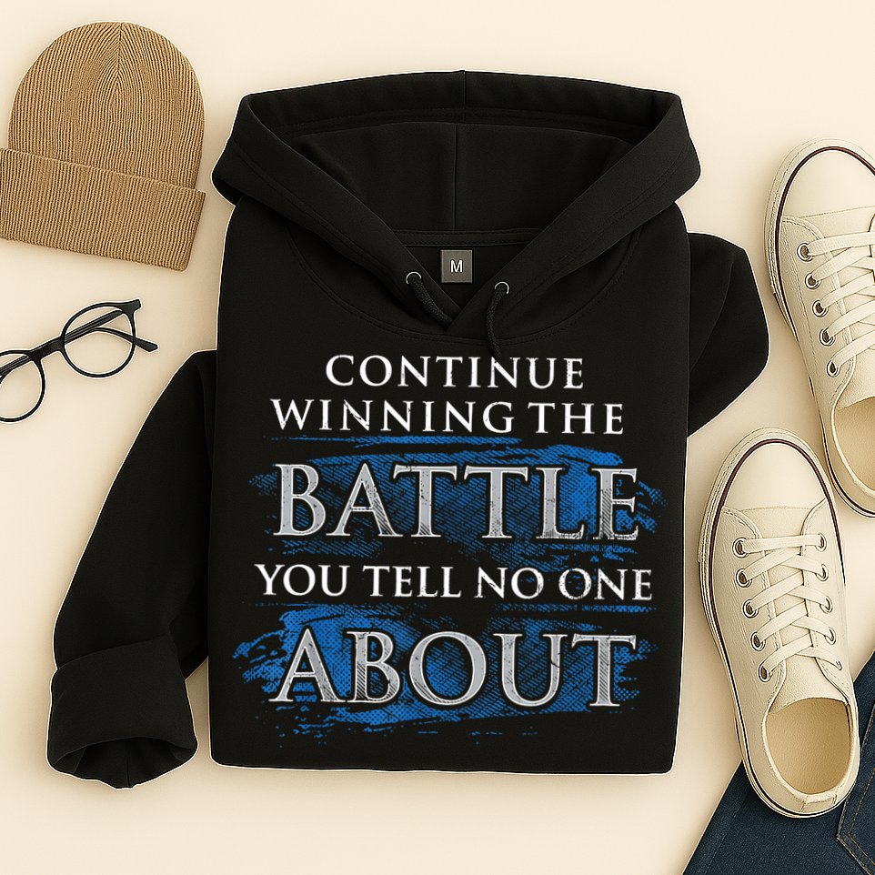 Continue Winning The Battle You Tell No One About Hoodie