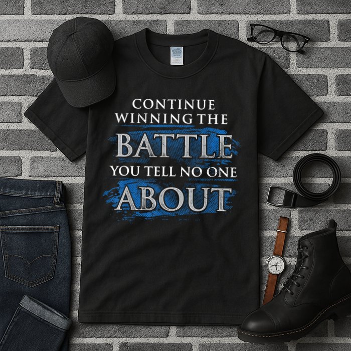 Continue Winning The Battle You Tell No One About Tall T-Shirt