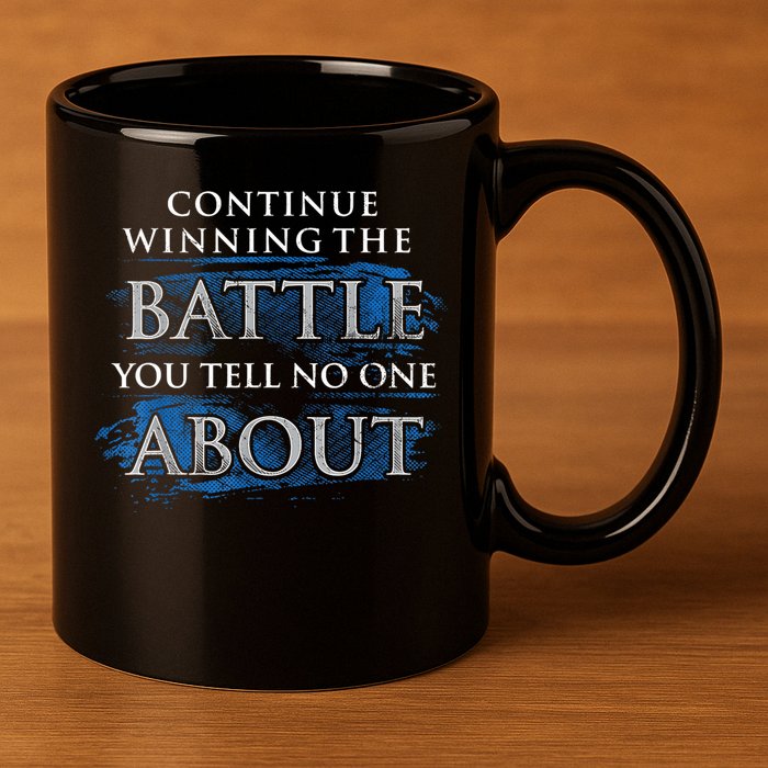 Continue Winning The Battle You Tell No One About 11oz C Handle Ceramic Mug