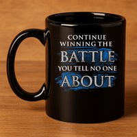 Continue Winning The Battle You Tell No One About 11oz C Handle Ceramic Mug