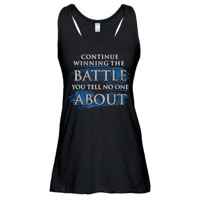 Continue Winning The Battle You Tell No One About Ladies Essential Flowy Tank