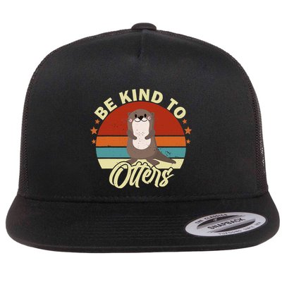 Children With The Inscription Sei Nett Zu Otters Sei Nett Zu Andere Flat Bill Trucker Hat