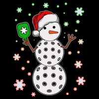 Christmas Winter Time Pickleball Snowman Cooling Performance Crew T-Shirt