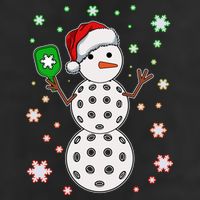 Christmas Winter Time Pickleball Snowman Hat