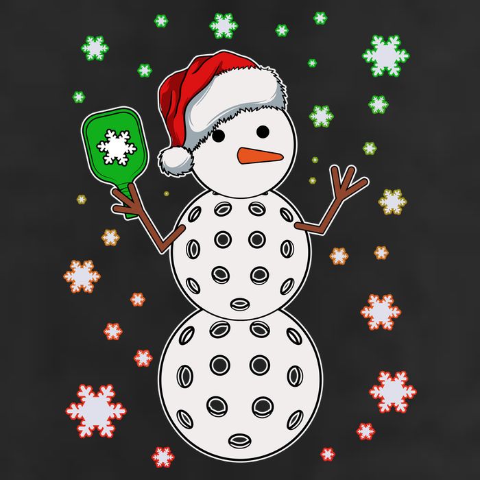 Christmas Winter Time Pickleball Snowman Hat