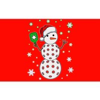 Christmas Winter Time Pickleball Snowman Bumper Sticker