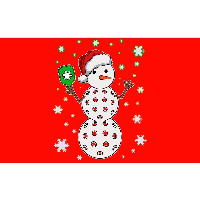 Christmas Winter Time Pickleball Snowman Bumper Sticker