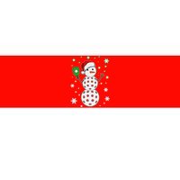 Christmas Winter Time Pickleball Snowman Bumper Sticker